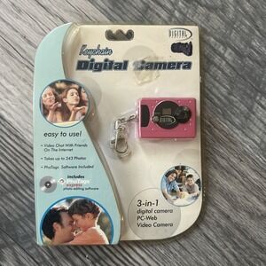 Keychain 3 In 1~Digital Camera, PC Web, Video Camera ~ Blue~NEW  Great GIFT